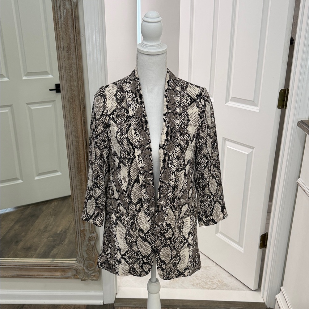 Express Snakeskin Pattern Blazer Jacket - image 1
